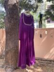 Hand embroidered Anarkali dress/purple anarkali suit set/purple hand work anarkali USA/Indian dresses/purple full sleeves embroidered Anarka