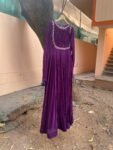 Hand embroidered Anarkali dress/purple anarkali suit set/purple hand work anarkali USA/Indian dresses/purple full sleeves embroidered Anarka