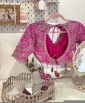 pure silk hand embroidery bridal blouse/pink maggam blouse/bridal zardosi blouse/wedding hand embroidered blouse/pinheavy embroidery blouse