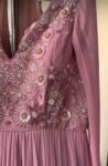 Anarkali suit usa/pink anarkali kurta full sleeve/pink sleeve anarkali/onion pink anarkali/heavy hand embroidered anarkali with dupatta usa