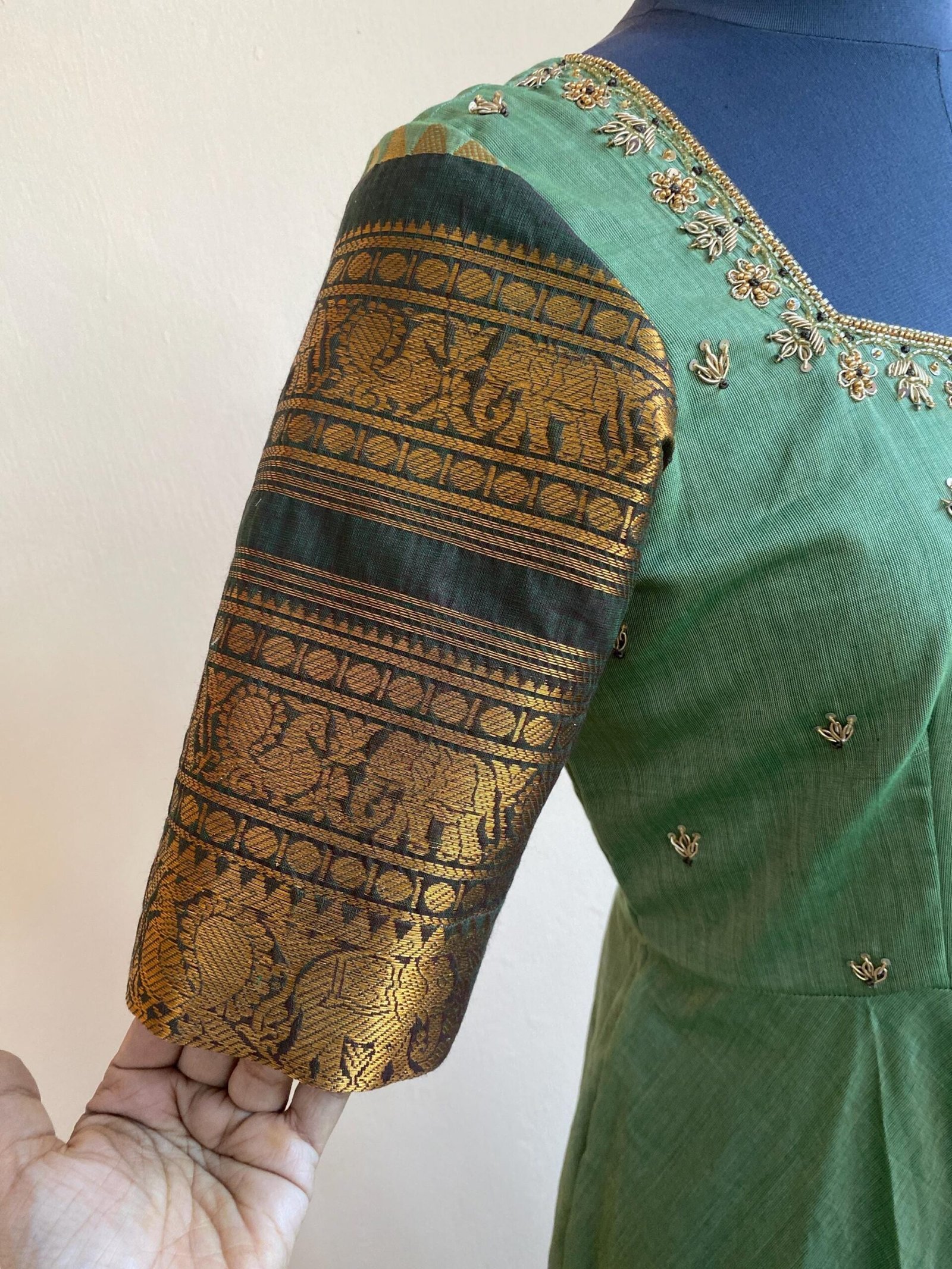 Anarkali usa/pink anarkali kurta/pure Handloom big border dress/pure kanchi cotton anarkali/ saree dresses/narayanpet kanchi handloom dress