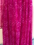 pink bandhani Anarkali/pink anarkali suit set/pure silk anarkali dress USA /designer Indian long gown/womens long gown/pink bandhani kurta
