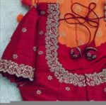 pure silk hand embroidery bridal blouse/ maggam blouse/red simple zardosi blouse/red hand embroidered blouse/heavy embroidery wedding blouse