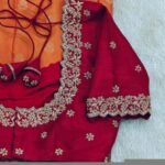 pure silk hand embroidery bridal blouse/ maggam blouse/red simple zardosi blouse/red hand embroidered blouse/heavy embroidery wedding blouse