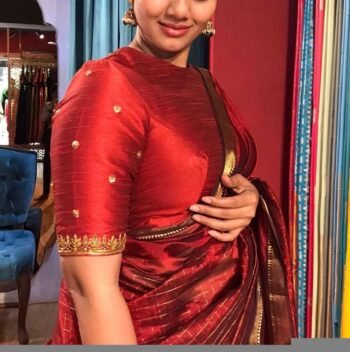 pure silk hand embroidery blouse/saree maggam blouse/red zardosi blouse/red hand embroidered moderblouse/red ready made blouse zardosi