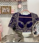pure silk hand embroidery blouse/purple heavy maggam blouse/purple zardosi blouse/wedding hand embroidered blouse/bridal ready made blouse