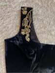 pure silk hand embroidery blouse/velvet saree maggam blouse/black zardosi blouse/hand embroidered moderblouse/black velvet sleeveless blouse