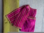 pure silk hand embroidery blouse/saree maggam blouse/purple zardosi blouse/hand embroidered blouse /magenta pink ready made blouse zardosi