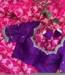 pure silk hand embroidery blouse/ saree maggam blouse/purple zardosi blouse usa/hand embroidered moderblouse/ ready made blouse zardosi usa