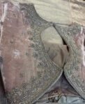 Blush Pink Velvet Saree Blouse: Hand Embroidered Zardosi Maggam Work,pure velvet blouse,blush velvet blouse,handwork blouse,Pastel velvet us