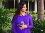 Hand embroidered Anarkali dress/purple anarkali suit set/purple hand work anarkali USA/Indian dresses/purple full sleeves embroidered Anarka