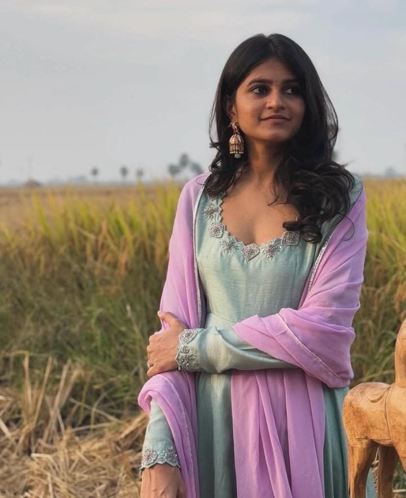 Hand embroidered green Anarkali/anarkali suit with dupatta/ice blue designer anarkali gown USA/green anarkali/Zardosi hand work kurta dupatt