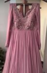 Anarkali suit usa/pink anarkali kurta full sleeve/pink sleeve anarkali/onion pink anarkali/heavy hand embroidered anarkali with dupatta usa