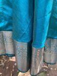 Anarkali usa/blue anarkali kurta/pure Handloom big border dress/soft silk anarkali/saree dresses/narayanpet kanchi handloom dress/blue dress