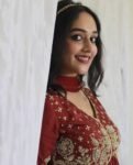Hand embroidered Anarkali dupatta/anarkali suit set/brown anarkali with dupatta/maroon red kurta with dupatta/burgundy red anarkali dress