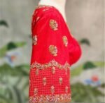 pure silk red hand embroidery blouse/saree maggam blouse/raw silk zardosi blouse/pure red hand embroidered blouse/ready made red blouse usa