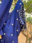 Blue Hand-Embroidered Anarkali Suit with Dupatta