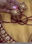 pure silk hand embroidery blouse/saree maggam blouse/dark pink zardosi blouse/hand embroidered blouse/plum color ready made blouse zardosi