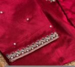pure silk hand embroidery blouse/saree maggam blouse/red zardosi blouse/red hand embroidered moderblouse/red ready made blouse zardosi usa