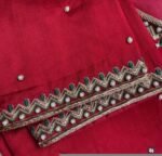 pure silk hand embroidery blouse/saree maggam blouse/red zardosi blouse/red hand embroidered moderblouse/red ready made blouse zardosi usa