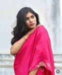 Pink satin chiffon silk saree with hand Embroidered blouse/hand embroidered saree with ready blouse|sarees USA|hotpink embroidery silk saree
