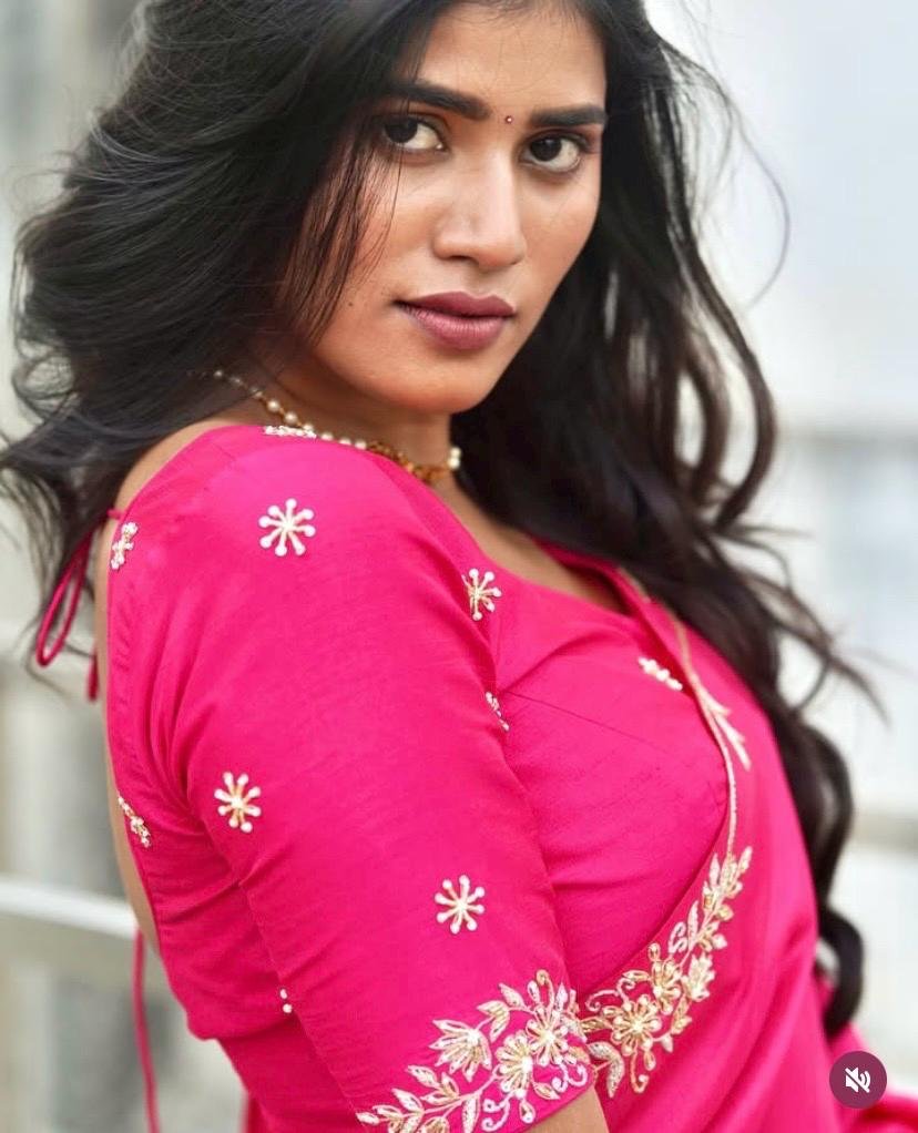 Pink satin chiffon silk saree with hand Embroidered blouse/hand embroidered saree with ready blouse|sarees USA|hotpink embroidery silk saree