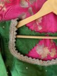 pure silk hand embroidery blouse/saree maggam blouse/green zardosi blouse/hand embroidered moderblouse/green ready made blouse zardosi usa