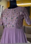 Hand embroidered Anarkali/muave anarkali dress/lavender anarkali suit set/lavender long gown USA/Indian dresses/pure silk anarkali dupatta