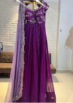 Purple Anarkali suit usa/hand embroidery anarkali kurta/purple anarkali dress with dupatta/designer anarkali kurta with dupatta/Indian dress