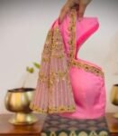 pure silk hand embroidery blouse/light pink maggam blouse/pink hand embroidered blouse/pink ready made blouse zardosi/pink maggam blouse usa