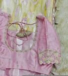 pure silk hand embroidery blouse/light pink maggam blouse/pink hand embroidered blouse/blushpink ready made blouse zardosi/light pink blouse
