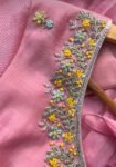Anarkali suit usa/pink anarkali kurta elbow sleeve/pink heavy anarkali/light pink anarkali/heavy hand embroidered anarkali with dupatta us