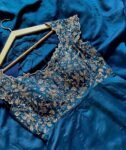 Anarkali suit usa/blue anarkali kurta/blue short sleeve anarkali/blue hand embroidered anarkali/blue heavy hand embroidered anarkali with du