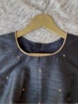 pure silk hand embroidery blouse /  black maggam blouse / raw silk zardosi blouse / hand embroidered blouse / ready made blouse zardosi/