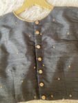 pure silk hand embroidery blouse /  black maggam blouse / raw silk zardosi blouse / hand embroidered blouse / ready made blouse zardosi/