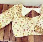 Cream Raw Silk Blouse: Hand Embroidered Zardosi Maggam Work