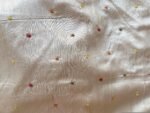 Cream Silk Hand Embroidered Blouse: Zardosi Maggam Work
