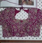 pure silk hand embroidery bridal blouse/maggam blouse/pink bridal work blouse/pink hand embroidered blouse/heavy embroidery wedding blouse