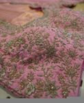 pure silk hand embroidery bridal blouse/maggam blouse/pink bridal work blouse/pink hand embroidered blouse/heavy embroidery wedding blouse