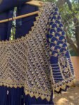 Blue Hand-Embroidered Anarkali Suit with Dupatta