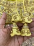Handmade Pure Silk Bridal Blouse: Yellow Zardosi Embroidery, Maggam Work