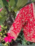 Red Zardosi Blouse: Hand Embroidered Silk Saree Blouse