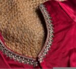 pure silk hand embroidery blouse/saree maggam blouse/red zardosi blouse/red hand embroidered moderblouse/red ready made blouse zardosi usa