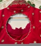 pure silk hand embroidery blouse/saree maggam blouse/red zardosi blouse/dark red hand embroidered blouse/red ready made blouse zardosi usa