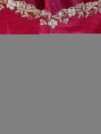 Red Silk Saree Blouse: Hand Embroidered Zardosi Maggam, Elbow Sleeve