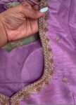 pure silk hand embroidery blouse/light pink maggam blouse/pink hand embroidered blouse/blushpink ready made blouse zardosi/light pink blouse