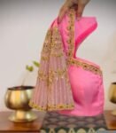 pure silk hand embroidery blouse/light pink maggam blouse/pink hand embroidered blouse/pink ready made blouse zardosi/pink maggam blouse usa