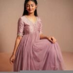 Pink Anarkali Suit:Hand Embroidered Indian Dress, soft net anarkali,hand embroidered anarkali dress,pink anarkali dress/Indian anarkali dres