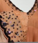 Hand Embroidered Orange Anarkali Dress with Organza Dupatta