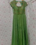 Hand embroidered Anarkali with dupatta/anarkali suit set/green anarkali with dupatta/pista green kurta with dupatta/green anarkali dress usa